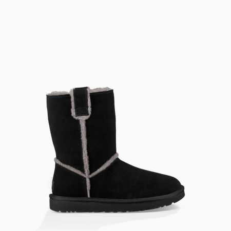 UGG Classic Short Spill Seam - Boots Dame - Svart (NO-X997)